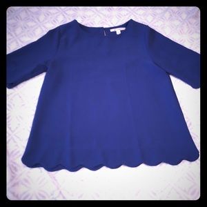 Francesca’s scalloped Cobalt Shirt